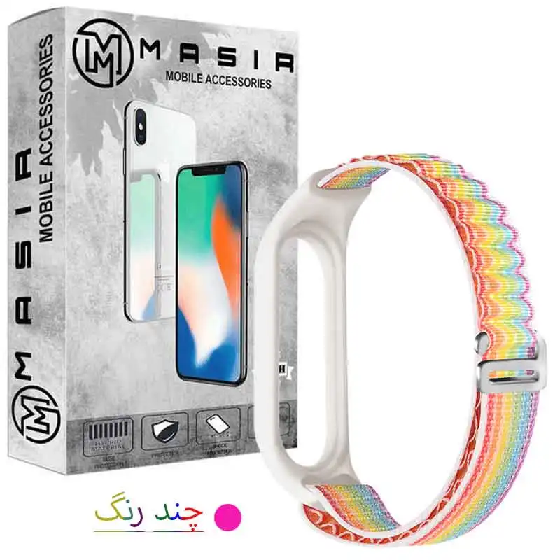 بند مسیر طرح هفت رنگ مدل LOOP ALPINE مناسب برای  مچ بند هوشمند شیائومی Mi band 6 / Mi band 5 / Mi band 4