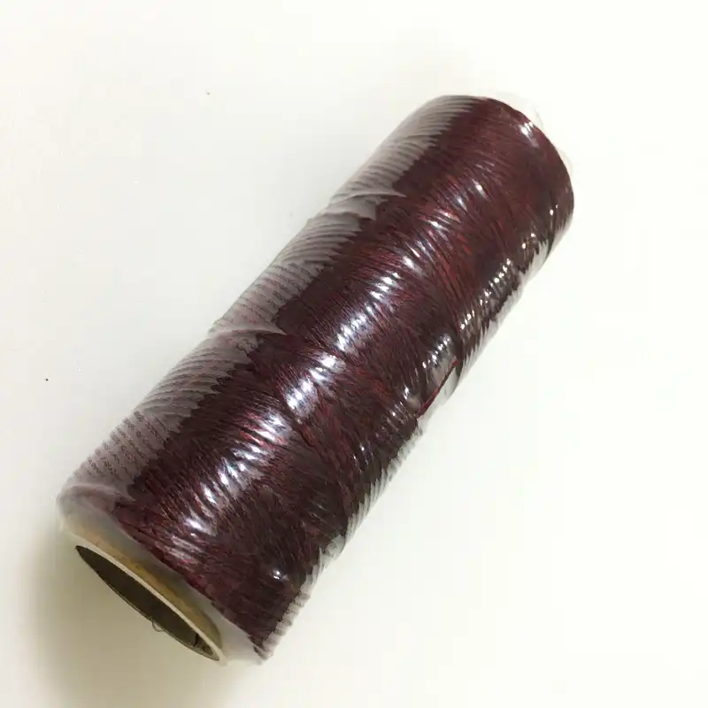 نخ موم دار عنابی یاسین کد 0218 سایز 1 طول 50 متر