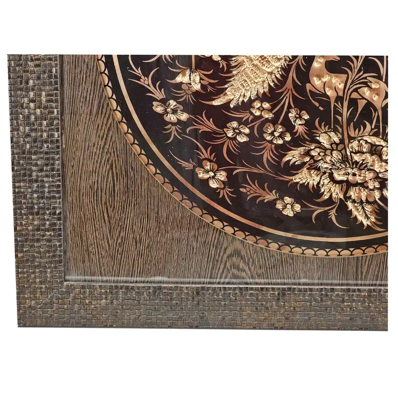 تابلو قلمزنی مدل گل مرغ کد 4848