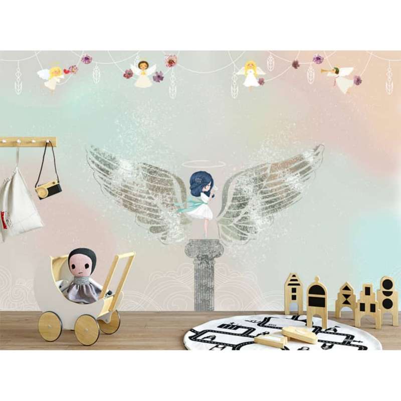 پوستر دیواری اتاق کودک طرح فرشته مدل drv1062