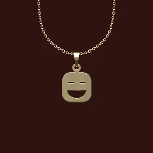 گردنبند طلا 18 عیار زنانه مدوپد مدل ایموجی کد W2-1-1243