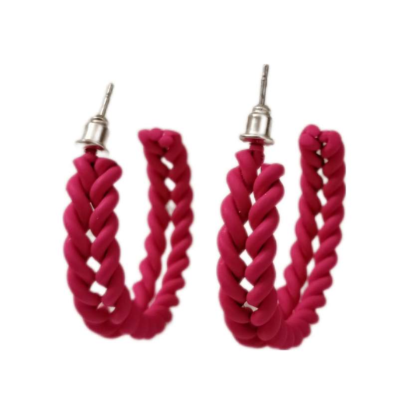 گوشواره زنانه مدل طنابی پاستیلی گوشواره زنانه مدل طنابی پاستیلی