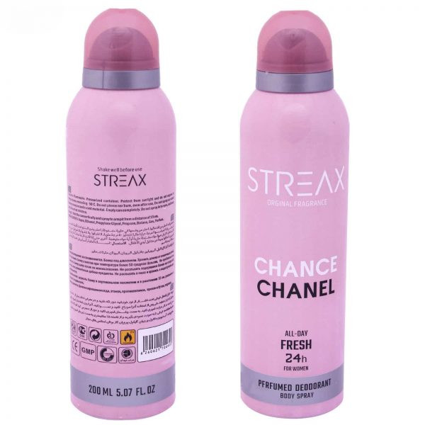 اسپری بدن زنانه استریکس مدل CHANCE CHANEL حجم 200 میلی لیتر