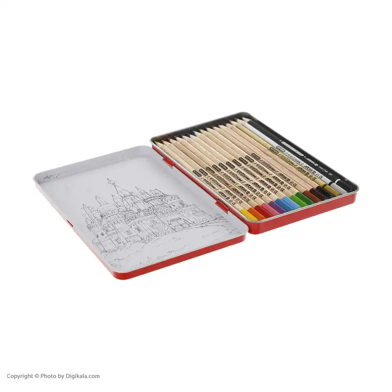 مداد رنگی 15 رنگ آریا مدل قصر کد 3021
