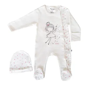 ست سرهمی و کلاه نوزادی طرح Girl کد 143