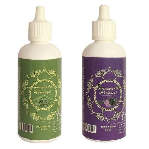 روغن تقویت کننده مو، مژه و ابرو مرهم یاب مدل رزماری و شنبلیله حجم 80 میلی لیتر مجموعه 2 عددی