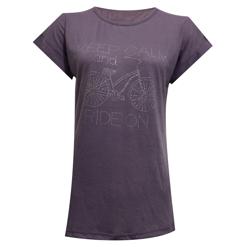 تی شرت آستین کوتاه زنانه مدل نگینی دوچرخه کد tm-1929