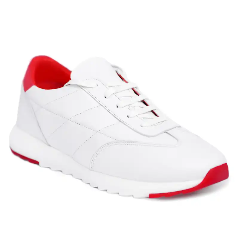 کفش روزمره مردانه مدل شطرنجی چرم طبیعی