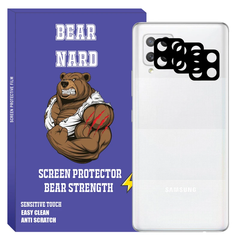 محافظ لنز برنارد دوربین مدل 01-FLB مناسب برای گوشی موبایل سامسونگ Galaxy A42 بسته سه عددی 