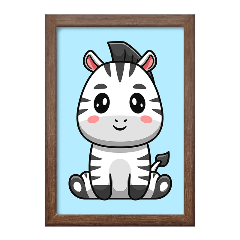 تابلو خندالو طرح حیوانات بامزه گورخر کد 29647