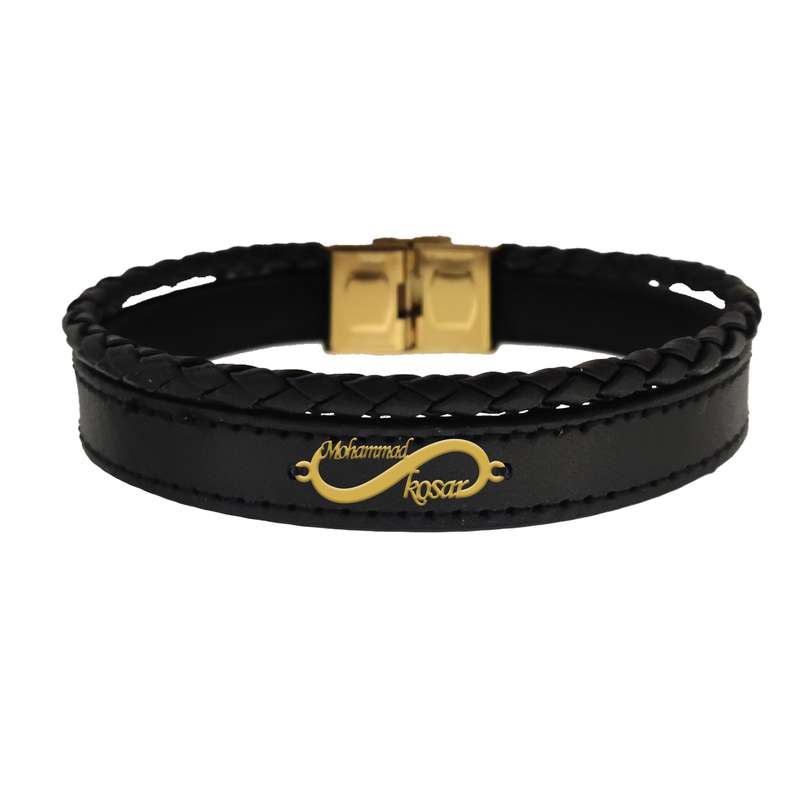 دستبند نقره مردانه لیردا مدل محمد و کوثر کد ght000578