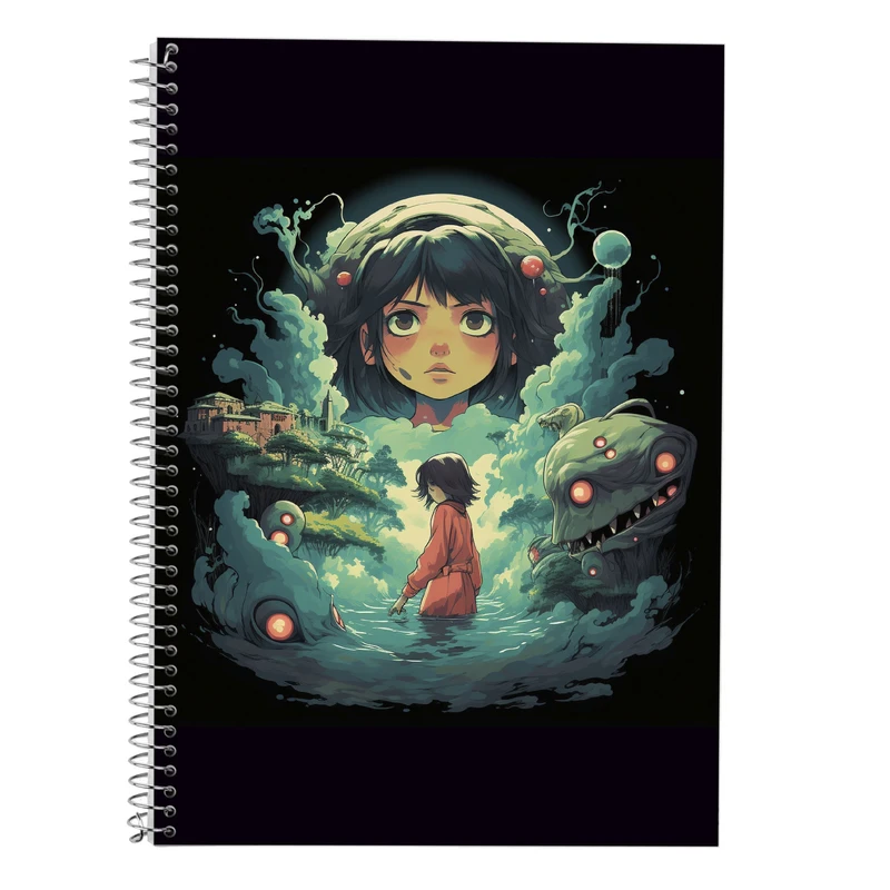 دفتر زبان 50 برگ مدوپد مدل دوخط طرح Ghibli کد DF2454