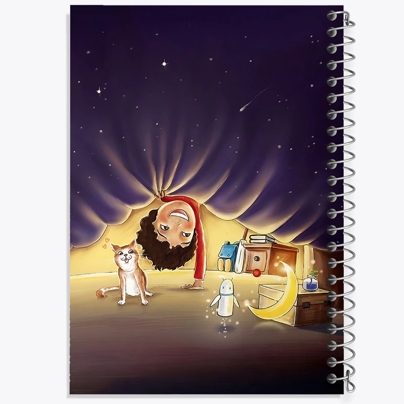 دفتر مشق 50 برگ خندالو طرح دنیای زیر تخت کد F8203