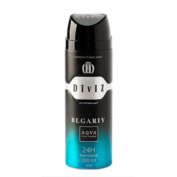اسپری خوشبو کننده بدن مردانه دیوایز مدل AQVA BVLGARI حجم 200 میلی لیتر اسپری خوشبو کننده بدن مردانه دیوایز مدل AQVA BVLGARI حجم 200 میلی لیتر
