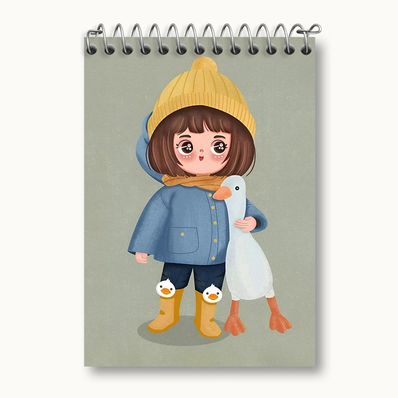 دفتر یادداشت 50 برگ خندالو طرح دخترانه کیوت کد N5041