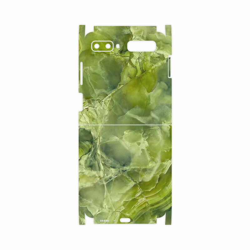 برچسب پوششی ماهوت مدل Green-Crystal-Marble-FullSkin مناسب برای گوشی موبایل سامسونگ Galaxy Z Flip