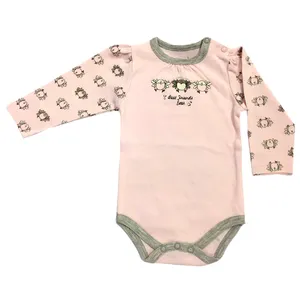 بادی آستین بلند نوزادی پولونیکس طرح پرنده مدل 03