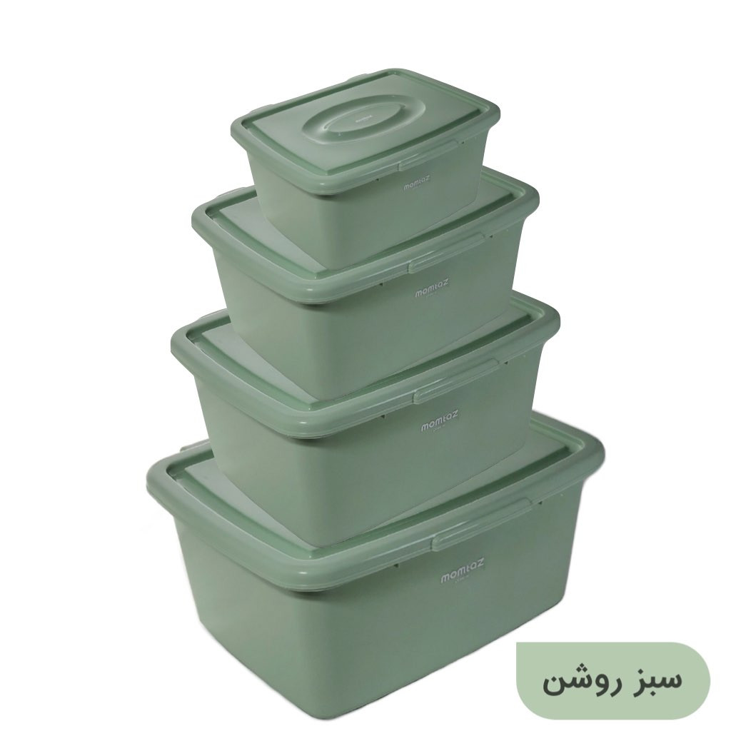 ظرف نان ممتاز پلاستیک مدل 500 مجموعه 4 عددی