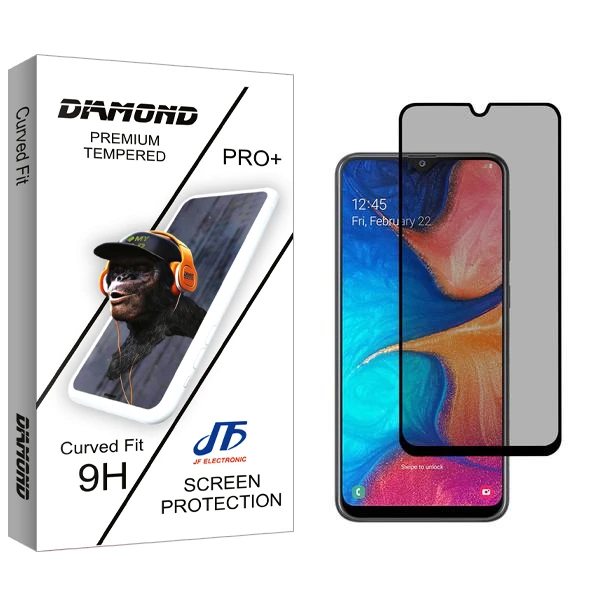 محافظ صفحه نمایش حریم شخصی جی اف مدل Diamond مناسب برای گوشی موبایل سامسونگ Galaxy A20