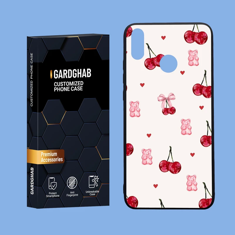 کاور گارد قاب مدل دورژله ای پشت گلس دخترانه مناسب برای گوشی موبایل  آنر 8x