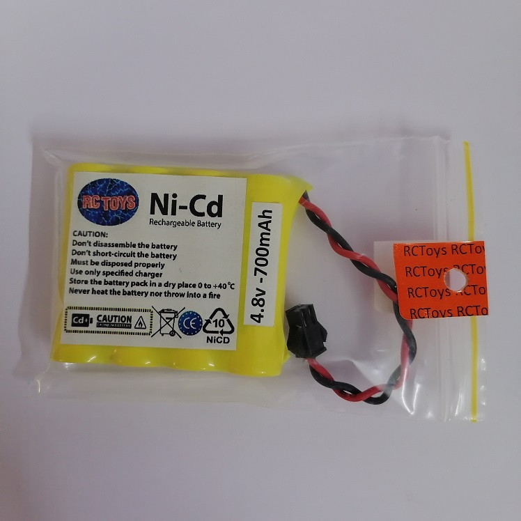 باتری ماشین کنترلی آرسی تویز کد RCT-4.8v-700-SM  به همراه سوکت SM