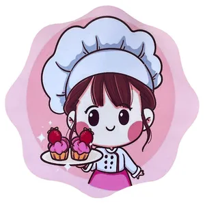 زیر بشقابی مدل دختر سر آشپز