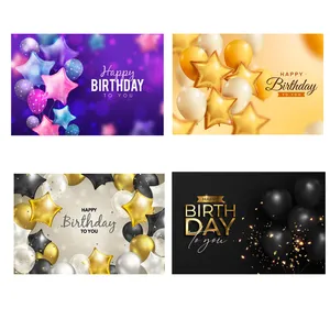 کارت پستال بادکنک آبی مدل تولد کد BIRTHDAY2 مجموعه چهار عددی