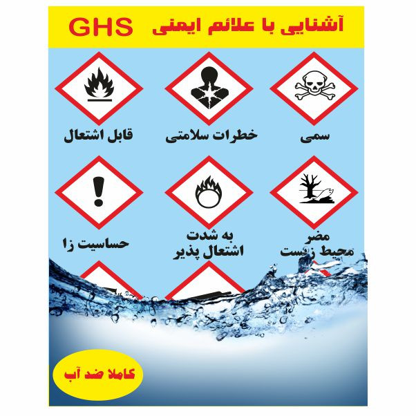 تابلو ایمنی ایمن ساین طرح علائم ایمنی GHS کد 2059