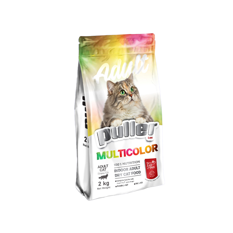 غذای خشک گربه بالغ پولر مدل مولتی کالر طعم مرغ وزن 2 کیلوگرم