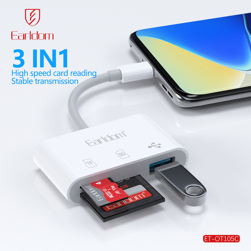 کارت خوان و مبدل OTG ارلدام مدل OT105C