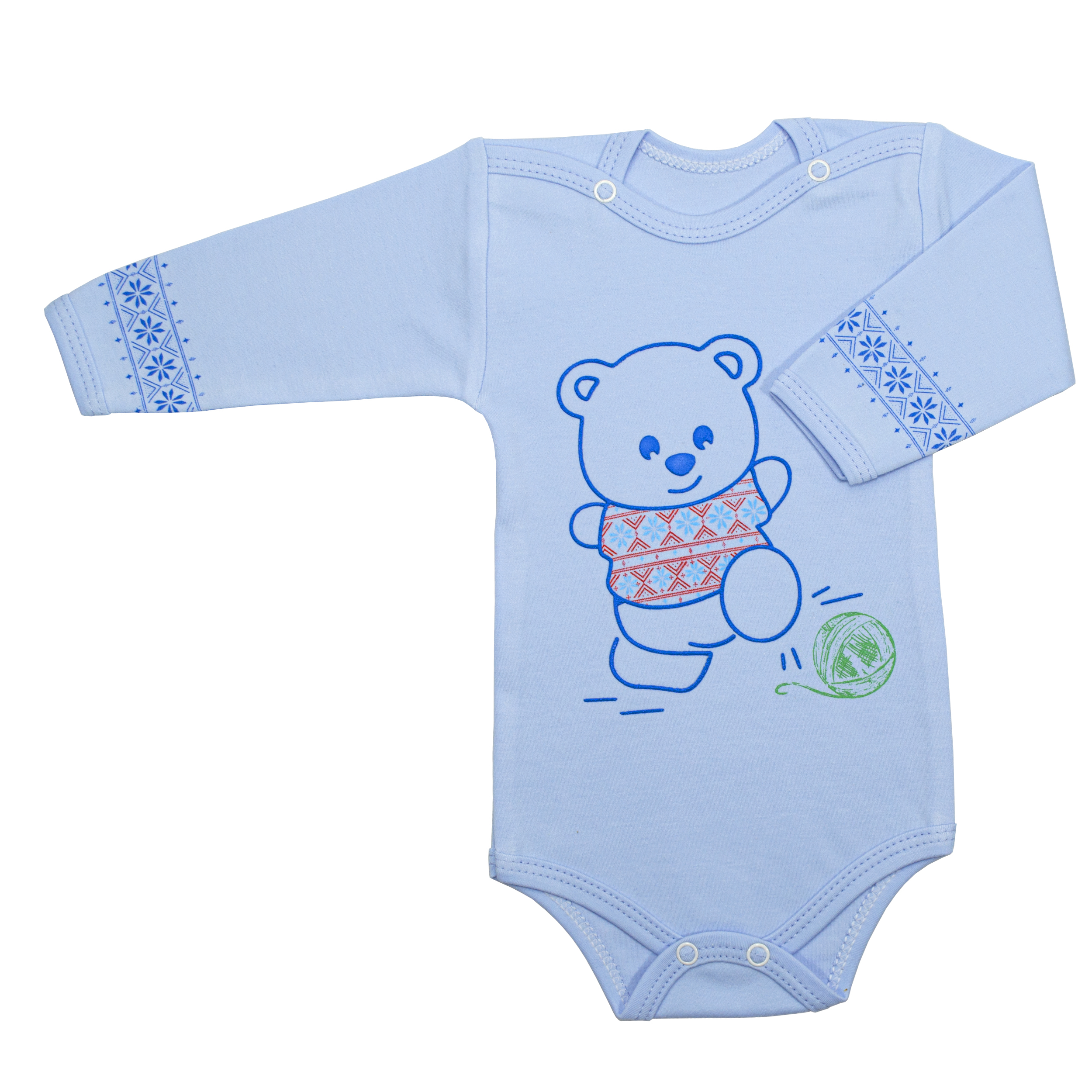 بادی آستین بلند نوزادی مدل خرس