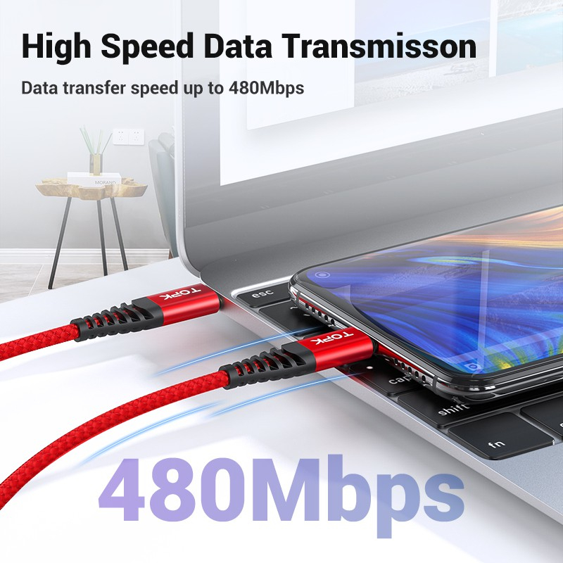 کابل تبدیل USB به MicroUSB تاپکی مدل M2 طول 2 متر