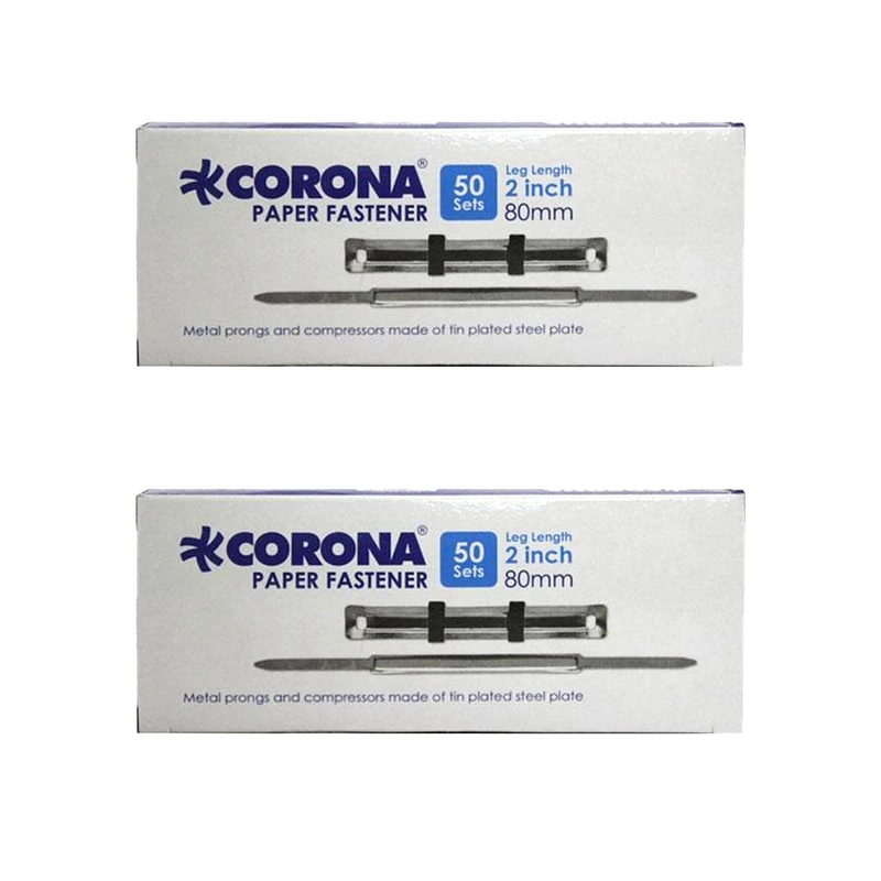 گیره پوشه کرونا مدل 80-s بسته 100عددی