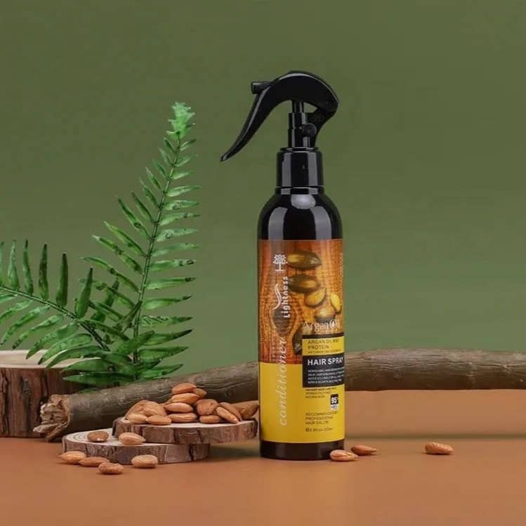 اسپری دو فاز مو لایتنس مدل Repair با رایحه آرگان و خاصیت مرطوب‌کنندگی حجم 200 میلی‌لیتر