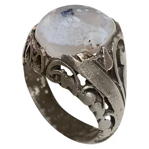 انگشتر نقره مردانه مدل عقیق زمستانی AZ2212