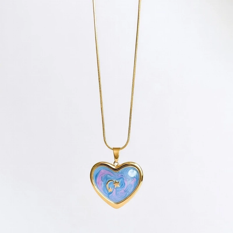 گردنبند زنانه مدل مینا کاری کد 2707