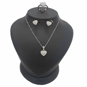نیم ست نقره زنانه ترمه 1 طرح قلب کد AR36