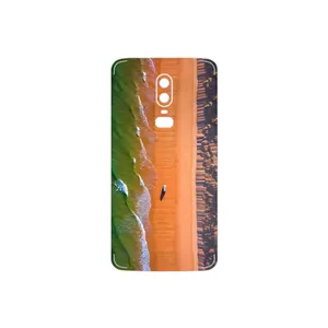 MAHOOT Beach and Green Sea Cover Sticker for OnePlus 6