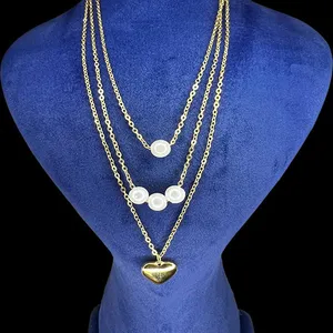 گردنبند زنانه مدل 3 لاین کد 1125