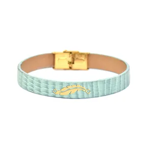 دستبند طلا 18 عیار مردانه فرشته طرح پر کد UBCHL0010-0023