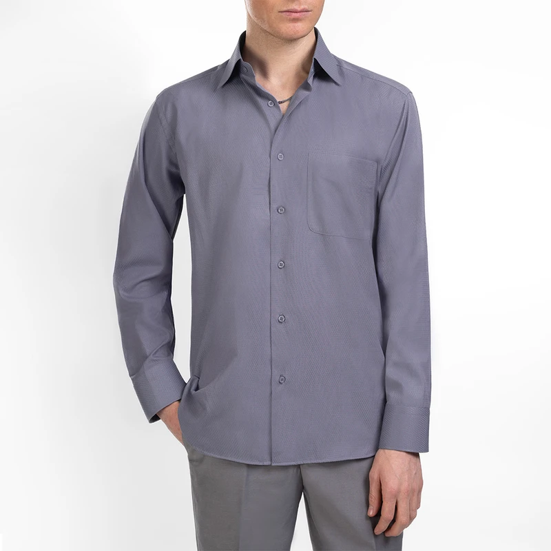 پیراهن آستین بلند یقه کراواتی مردانه ام کی مدل 637