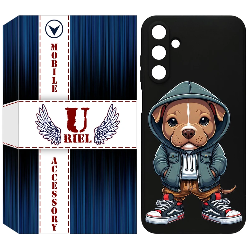 کاور یوریل مدل KSH کد 66 طرح سگ قهوه ای مناسب برای گوشی موبایل سامسونگ Galaxy A15