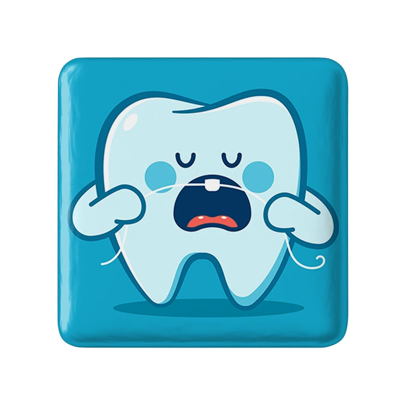 مگنت خندالو طرح دندان و دندان پزشکی کودکانه مدل مربعی کد 36763