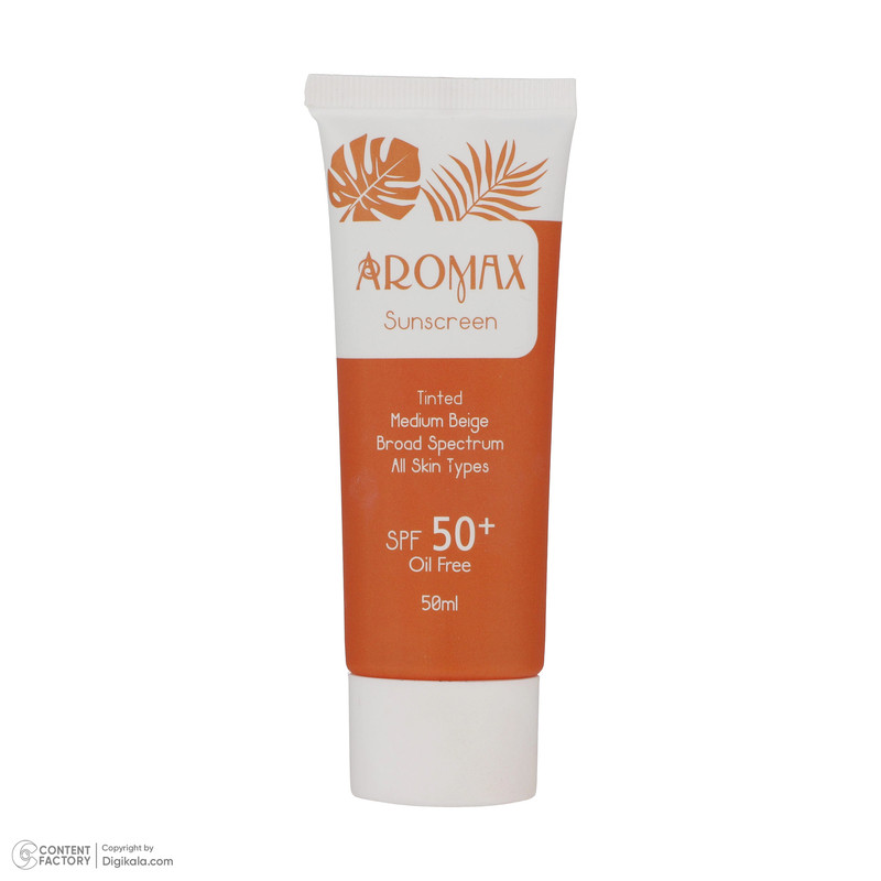 کرم ضد آفتاب رنگی آرومکس SPF 50 مدل Tinted مناسب انواع پوست حجم 50 میلیلیتر کرم ضد آفتاب رنگی آرومکس SPF 50 مدل Tinted مناسب انواع پوست حجم 50 میلیلیتر