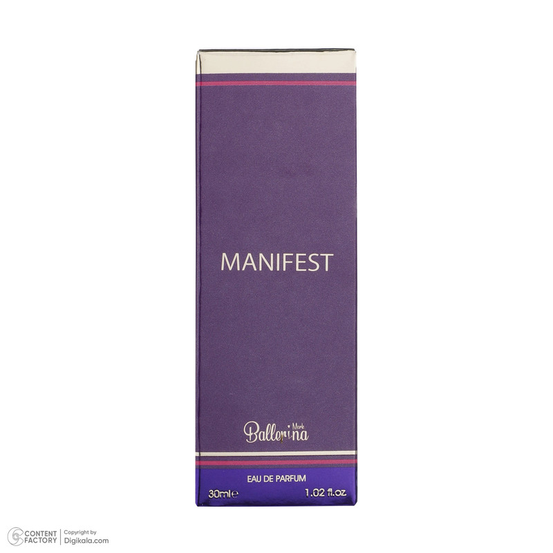ادوپرفیوم زنانه بالرینا مدل Manifest حجم 30 میلیلیتر ادوپرفیوم زنانه بالرینا مدل Manifest حجم 30 میلیلیتر