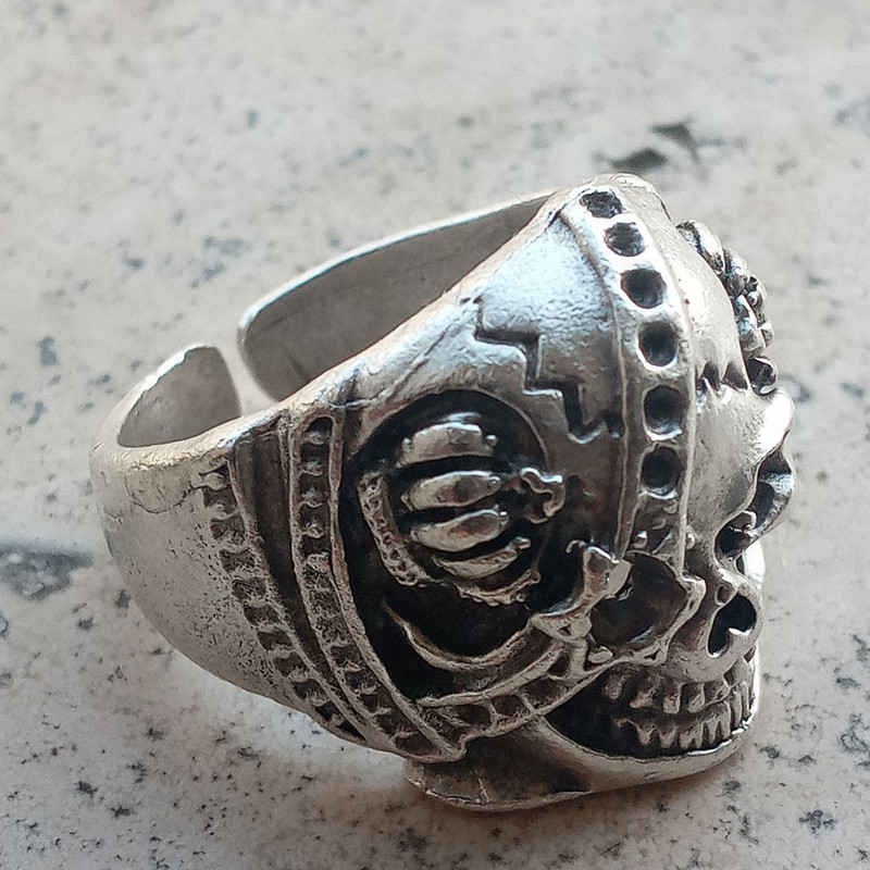 انگشتر مردانه مدل جمجمه کد ES-CE2