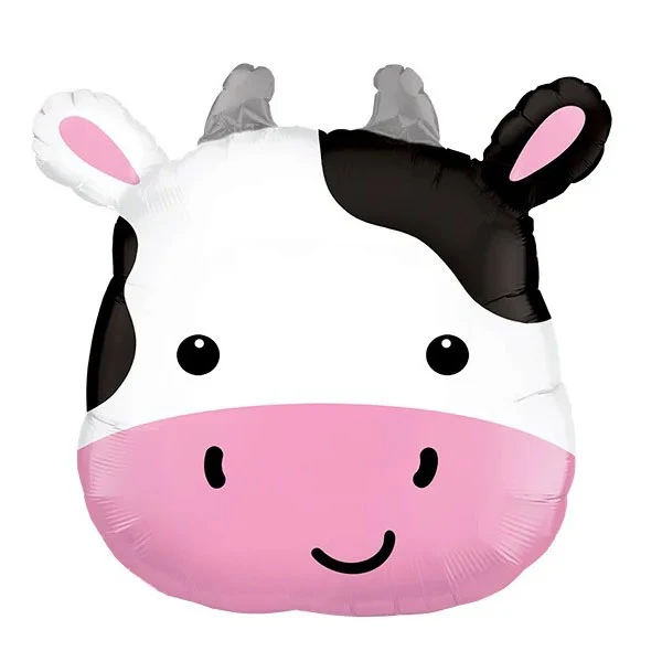 بادکنک مدل فویلی طرح حیوان های جنگل سر گاو کد DB22