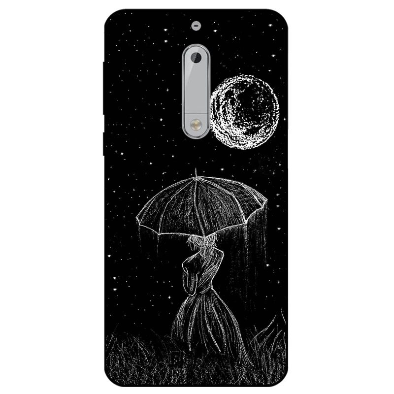 کاور مگافون طرح دختر و ماه مدل 1369 مناسب برای گوشی موبایل نوکیا 5     