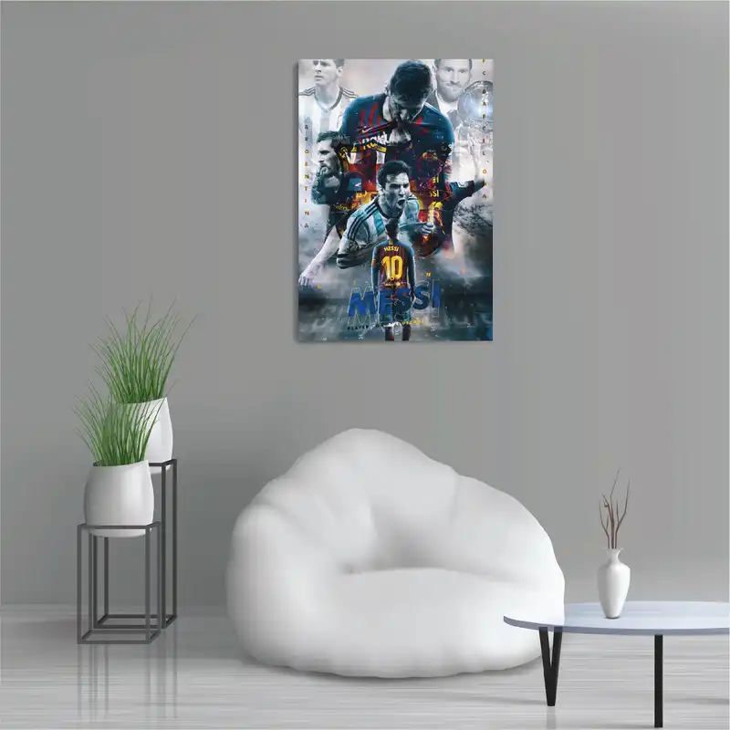 پوستر طرح فوتبالی لیونل مسی Lionel Messi مدل M0312