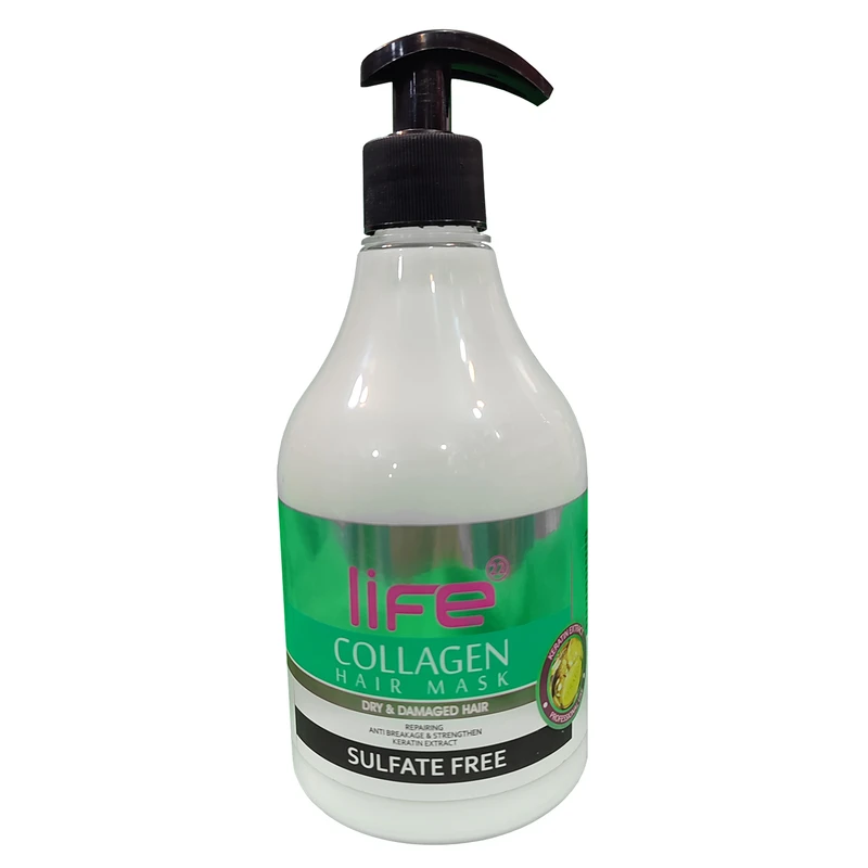 ماسک مو لایف مدل sulfate free collagen حجم 500 میلی لیتر